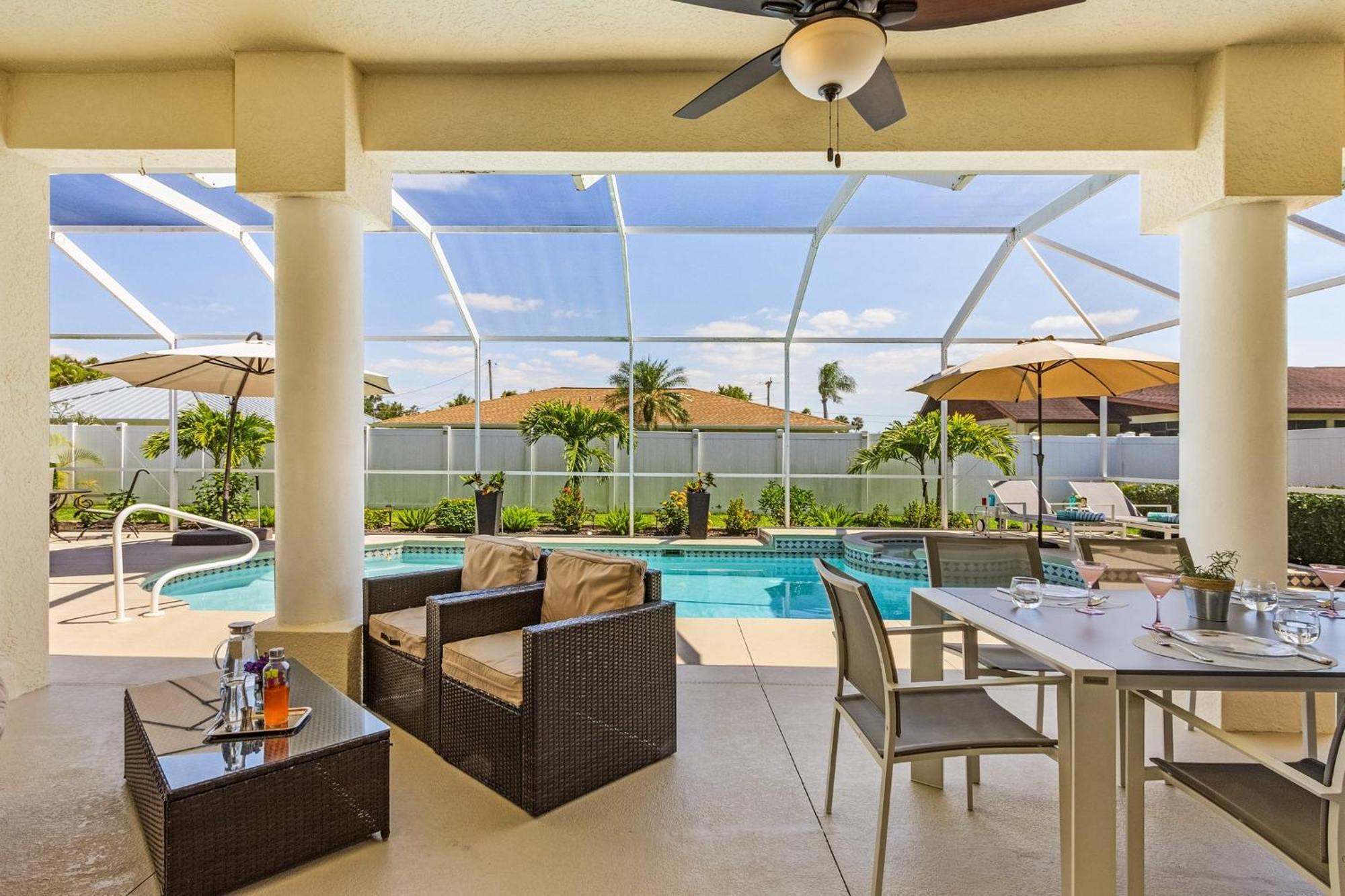 Villa-Haze, Lots Of Privacy, Solar & Electric Heated Pool And Spa Cape Coral Buitenkant foto