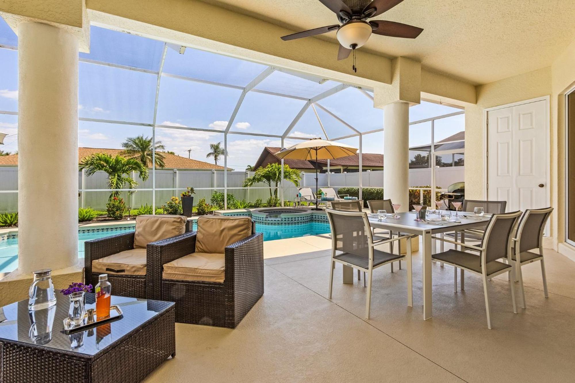 Villa-Haze, Lots Of Privacy, Solar & Electric Heated Pool And Spa Cape Coral Buitenkant foto